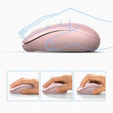 Mouse wireless UGREEN MU105 (90686), 800/1200/1600/2400 DPI, roz