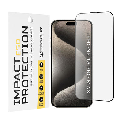 Folie de protectie pentru iPhone 15 Pro Max, Techsuit ESD Glass