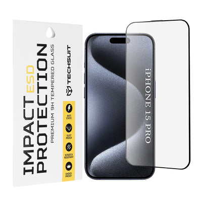 Folie de protectie pentru iPhone 15 Pro, Techsuit ESD Glass