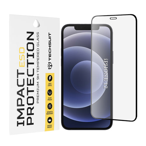 Folie de protectie pentru iPhone 12, Techsuit ESD Glass