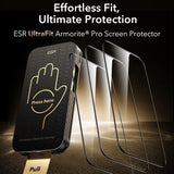 Folie de protectie pentru iPhone 17 Pro Max, ESR Corning Gorilla Glass UltraFit™ (3 pack)