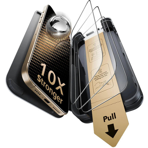Folie de protectie pentru iPhone 16 Pro, ESR Corning Gorilla Glass UltraFit™ (3 pack)