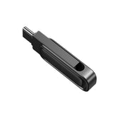 Techsuit Memory Stick THSM34 (THSM34764), Dual-Interface USB 3.2, Type-C FlashDrive, 64GB, 25M/s, 100M/s, Gri