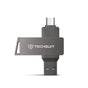 Techsuit Memory Stick THSM19 (THSM19932), Dual-Interface USB 3.0, Type-C 32GB, High Speed FlashDrive, Gri
