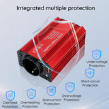 Techsuit Car Power Inverter FlexiCarVolt (IA1), Type-C, USB-A, Pocket Socket, PD65W, Rosu