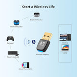 Adaptor Techsuit Bluetooth Dongle Adapter Bluejet (A20), pentru Pc, Bluetooth 5.4, Plug&play, Edr&ble, Negru