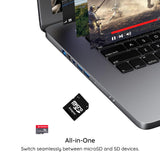 Card de Memorie Techsuit THCM11 (THCM11964), cu Adaptor, MicroSDHC, Class 10, 64GB, 100MB/s, 60MB/s, Galben