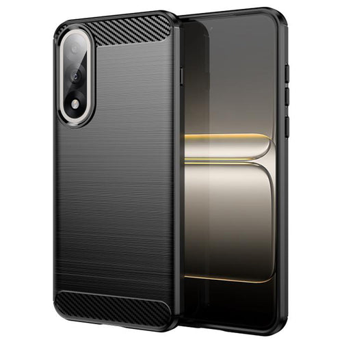 Husa pentru OnePlus Nord 5, Techsuit Carbon Silicone, negru