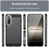 Husa pentru OnePlus Nord 5, Techsuit Carbon Silicone, negru
