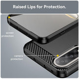 Husa pentru OnePlus Nord 5, Techsuit Carbon Silicone, negru