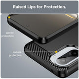 Husa pentru OnePlus Nord CE5, Techsuit Carbon Silicone, albastru