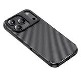 Husa pentru iPhone 17 Pro, Techsuit CarbonFiber, negru