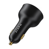 Incarcator auto Havit (CC100W), USB, Type-C, PD100W, PC, cu Afisaj digital, negru