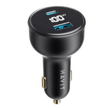 Incarcator auto Havit (CC100W), USB, Type-C, PD100W, PC, cu Afisaj digital, negru