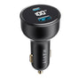 Incarcator auto Havit (CC100W), USB, Type-C, PD100W, PC, cu Afisaj digital, negru