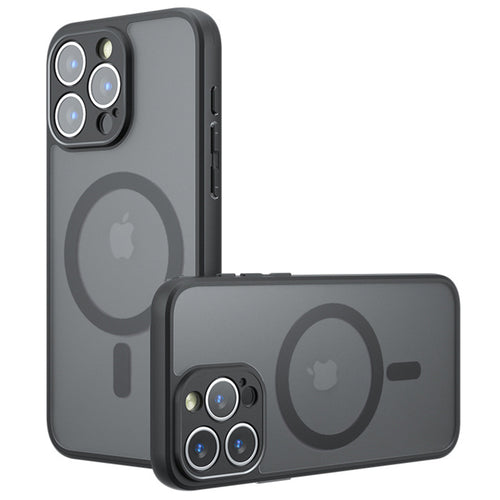 Husa pentru iPhone 15 Pro Max, Techsuit PureFrost MagSafe, negru frost