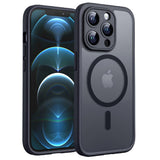 Husa pentru iPhone 12 Pro Max, Techsuit PureFrost MagSafe, negru frost