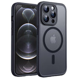 Husa pentru iPhone 12 Pro, Techsuit PureFrost MagSafe, negru frost