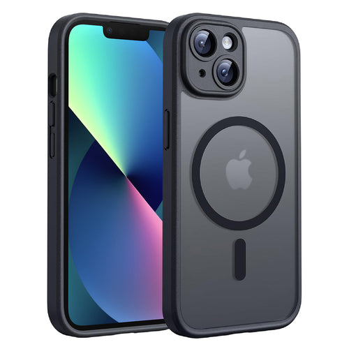 Husa pentru iPhone 13, Techsuit PureFrost MagSafe, negru frost