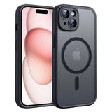 Husa pentru iPhone 15, Techsuit PureFrost MagSafe, negru frost