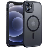 Husa pentru iPhone 12, Techsuit PureFrost MagSafe, negru frost