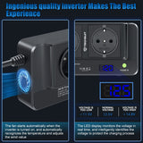 Techsuit Car Power Inverter PowerDriveX (IA2), Type-C, 2x USB-A, 2x AC Power Sockets, 220V, 200W, Negru