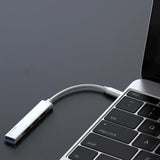 Hub USB Havit Docking station (HB41), USB 3.0, 3x USB 2.0, 11.8cm Cable Length, Aluminium Alloy, argintiu