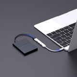 Hub USB Havit Docking station (HB41), USB 3.0, 3x USB 2.0, 11.8cm Cable Length, Aluminium Alloy, argintiu