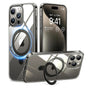 Husa pentru iPhone 15 Pro, Torras Ostand MagSafe Series, transparenta