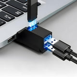 Hub USB Techsuit Mini Docking station EchoLink 3 in 1 (H10), Type-C to 2x USB 2.0, 1x USB 3.0, negru