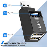 Hub USB Techsuit Mini Docking station EchoLink 3 in 1 (H11), USB to 2x USB 2.0, 1x USB 3.0, 5Gbps, negru