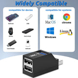 Hub USB Techsuit Mini Docking station EchoLink 3 in 1 (H11), USB to 2x USB 2.0, 1x USB 3.0, 5Gbps, negru