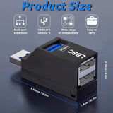 Hub USB Techsuit Mini Docking station EchoLink 3 in 1 (H11), USB to 2x USB 2.0, 1x USB 3.0, 5Gbps, negru
