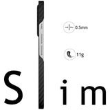 Husa pentru iPhone 17 Pro Max, Techsuit Aramid Fiber MagSafe, negru