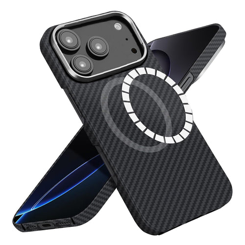 Husa pentru iPhone 17 Pro Max, Techsuit Aramid Fiber MagSafe, negru
