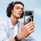 Husa pentru iPhone 17 Pro, ESR Classic Hybrid HaloLock Kickstand, negru/transparenta
