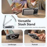 Husa pentru iPhone 17 Pro, ESR Classic Hybrid HaloLock Kickstand, negru/transparenta