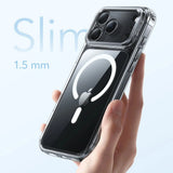Husa pentru iPhone 17 Pro Max, ESR Classic Hybrid HaloLock Kickstand, negru/transparenta