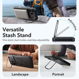 Husa pentru iPhone 17 Pro, ESR Cyber Armor Kickstand, albastru