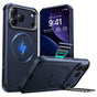 Husa pentru iPhone 17 Pro, ESR Cyber Armor Kickstand, albastru