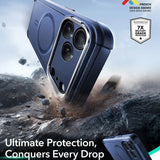Husa pentru iPhone 17 Pro, ESR Cyber Armor Kickstand, albastru