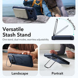 Husa pentru iPhone 17 Pro, ESR Cyber Armor Kickstand, albastru