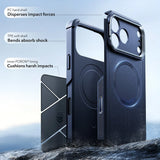Husa pentru iPhone 17 Pro Max, ESR Cyber Armor Kickstand, albastru