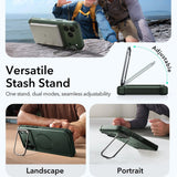 Husa pentru iPhone 17 Pro Max, ESR Cyber Armor Kickstand, albastru