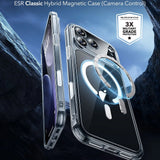Husa pentru iPhone 17 Pro, ESR Classic Hybrid HaloLock, negru/transparenta