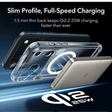 Husa pentru iPhone 17 Pro, ESR Classic Hybrid HaloLock, negru/transparenta