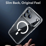Husa pentru iPhone 17 Pro Max, ESR Classic Hybrid HaloLock, negru/transparenta