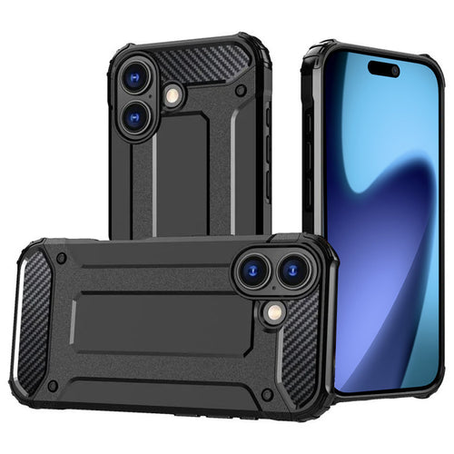 Husa pentru iPhone 17, Techsuit Hybrid Armor, negru