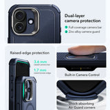 Husa pentru iPhone 17, ESR Cyber Armor Kickstand, albastru
