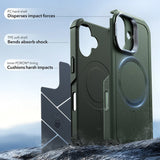 Husa pentru iPhone 17, ESR Cyber Armor Kickstand, albastru